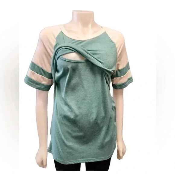 💥HOST PICK💥 CzzzyL Raglan  Sleeve Breastfeeding Nursing Maternity Top Size L - Picture 5 of 12